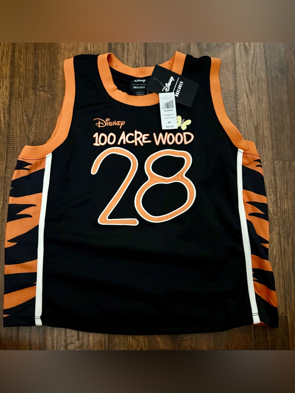 NEW Disney Winnie the Pooh TIGGER 100 Acre Wood Team Basketball Jersey Med or 2X